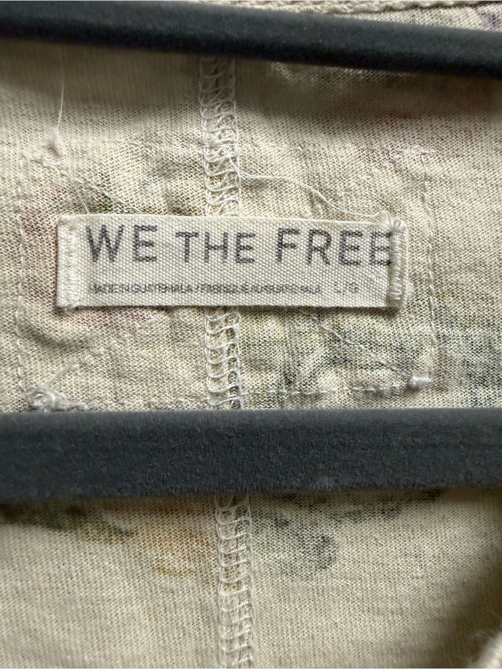 We The Free Cream Vegetable Print Oversized Tee - Picture 5 of 5